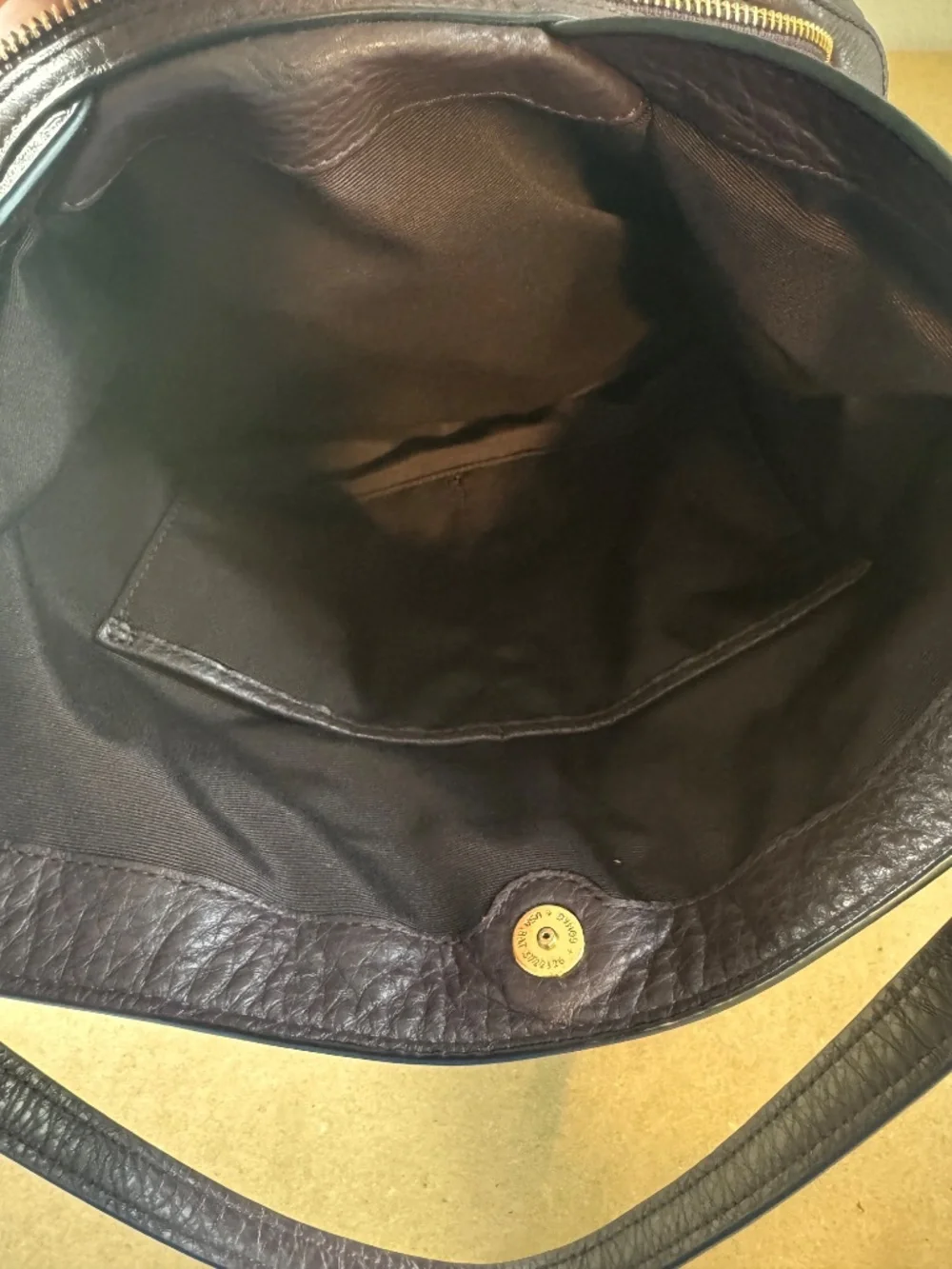 Coach Lexy Pebbled Leather Shoulder Bag Brown F57545